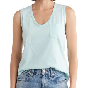 James Perse V-Neck Cotton Tank In Taffy